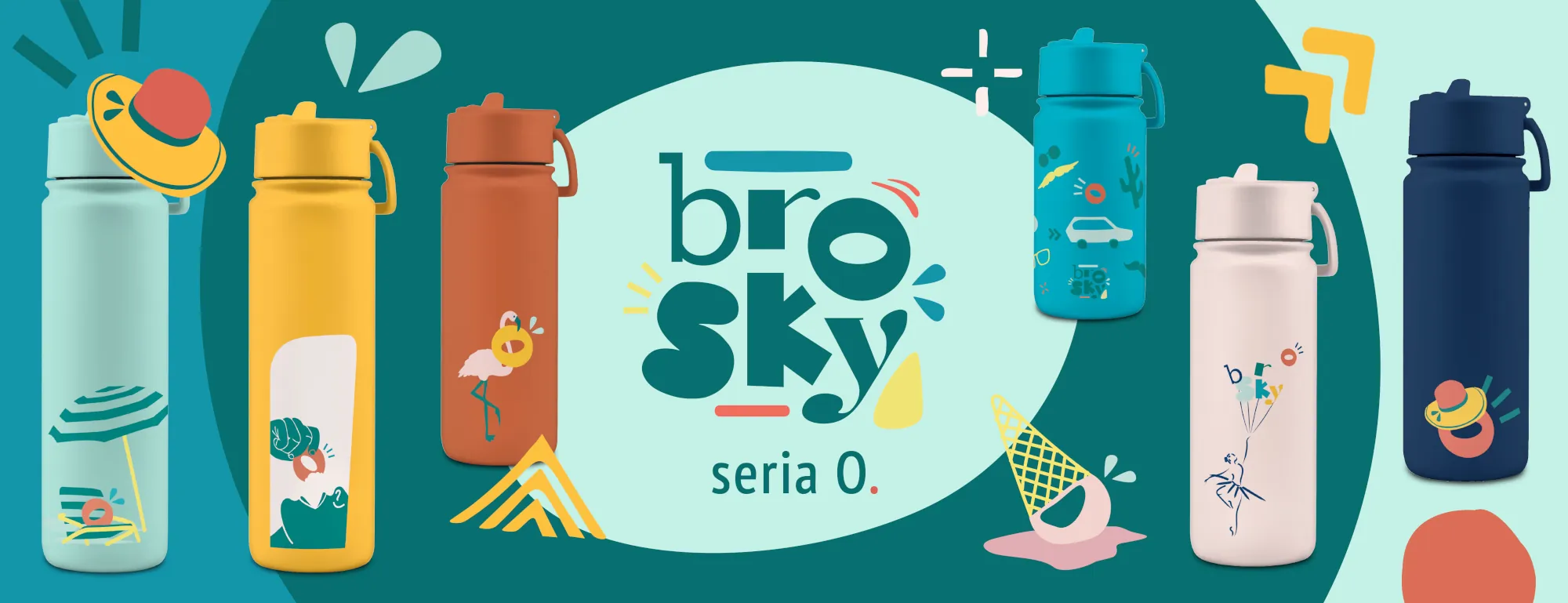 Butelki na wode Brosky seria O.