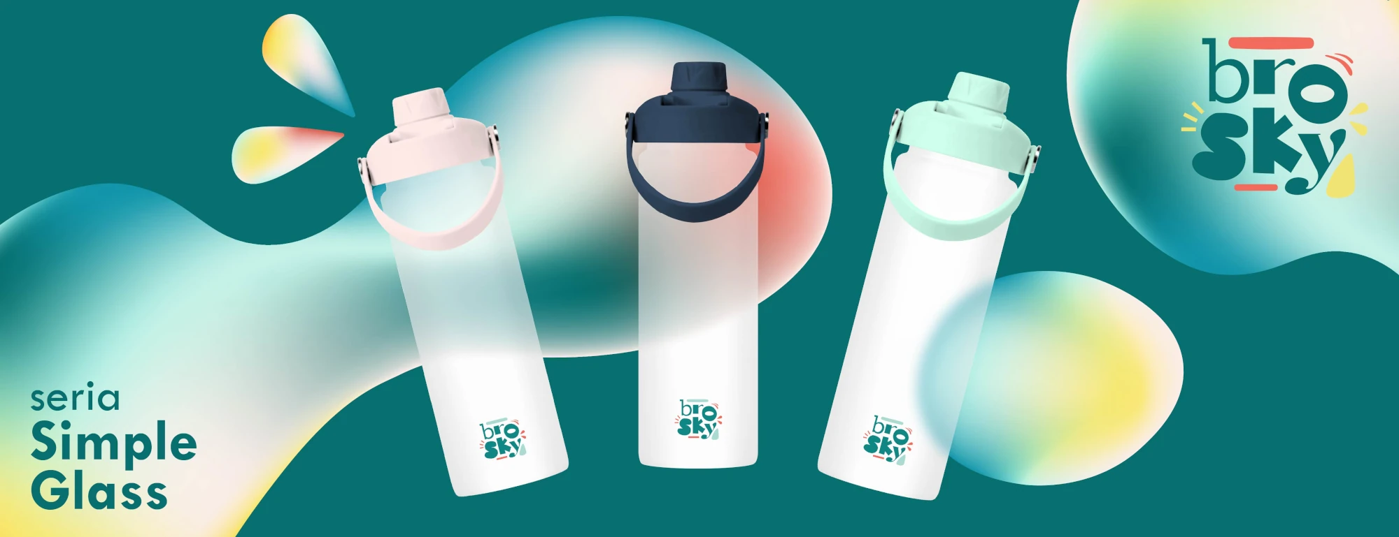 Szklane butelki na wodę Brosky Glass