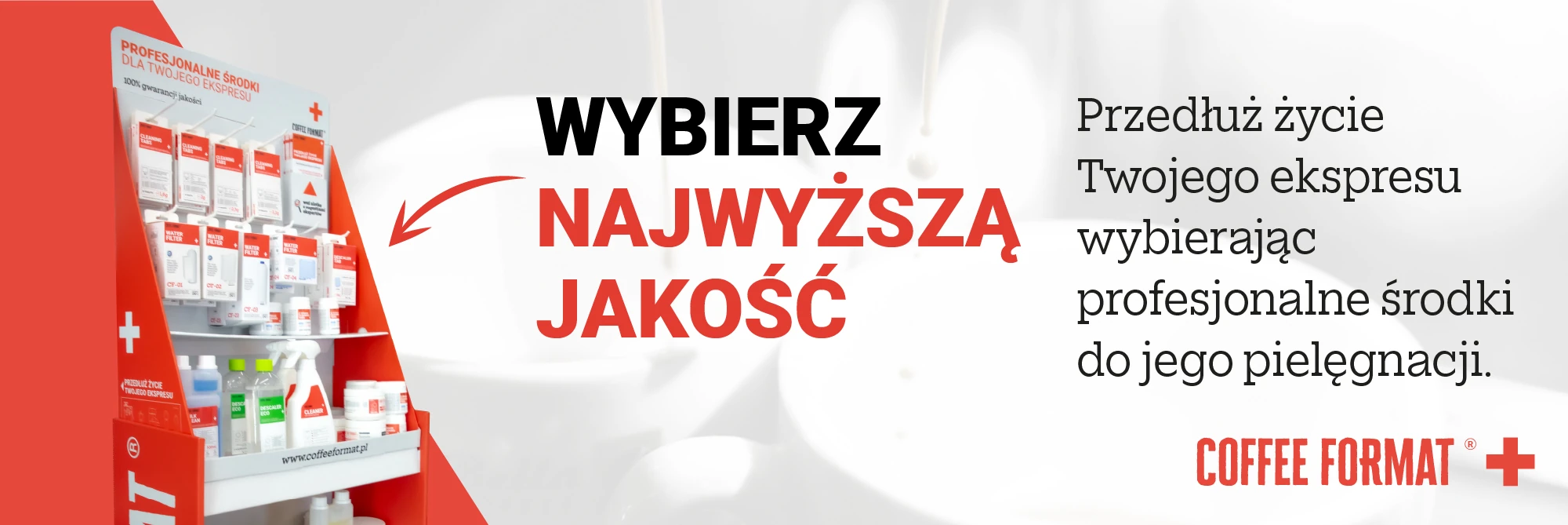 Zadaj o swój ekspres do kawy ze środkami czystości Coffee Format