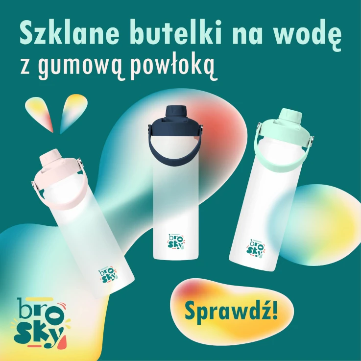 Szklane butelki na wodę Brosky Glass