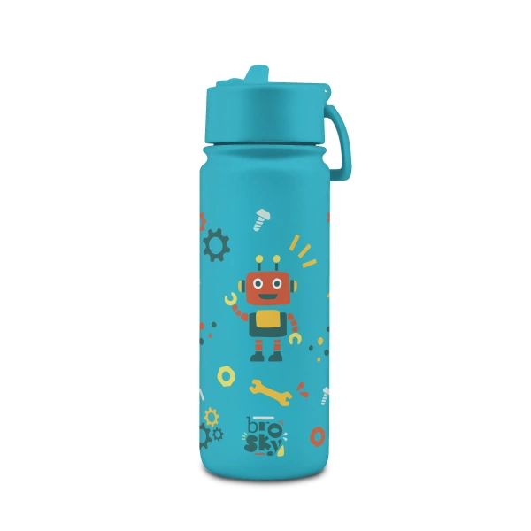 Brosky Kids Morska butelka na wodę dla dzieci w roboty 550 ml