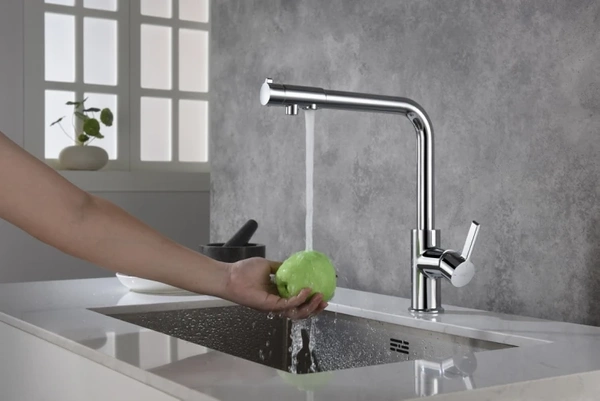 Blue Water Royal Chrom Trójdrożna bateria kuchenna