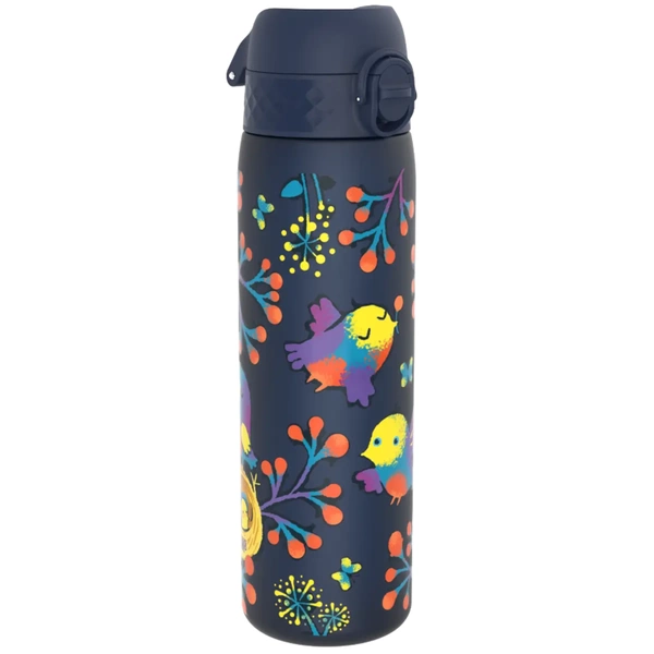 ION8 Granatowa butelka na wodę dla dzieci w ptaki 500 ml