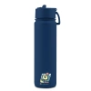 Brosky Abstract Granatowa stalowa butelka termiczna ze słomką 680 ml