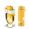 Brosky O. Żółty bidon na wodę ze słomką 550 ml