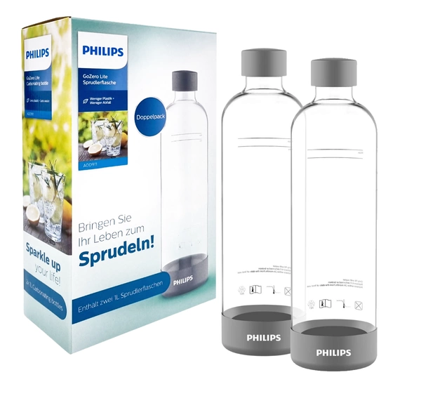 Philips GoZero Soda Maker / Lite Zestaw 2 butelek 1L do saturatora