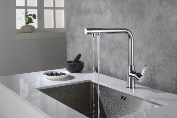 Blue Water Royal Chrom Trójdrożna bateria kuchenna