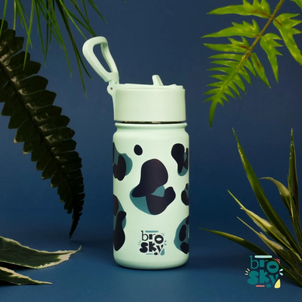 Brosky Wild Miętowy bidon na wodę z nadrukiem 450 ml