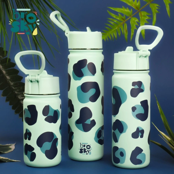 Brosky Wild Miętowy bidon na wodę z nadrukiem 450 ml