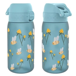 ION8 Niebieska butelka na wodę w pszczoły i kwiaty 350 ml