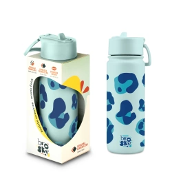 Brosky Wild Miętowa butelka na wodę z nadrukiem w motyw zwierzęcy 550 ml