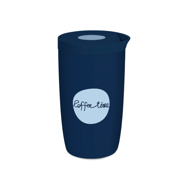 Coffee Format Niebieski kubek termiczny z napisem 350 ml