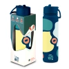 Brosky O. Granatowa metalowa butelka na wodę ze słomką 680 ml