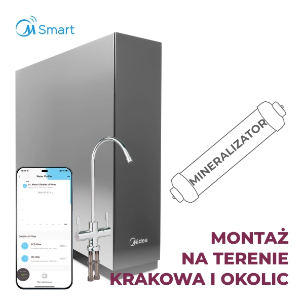 Midea 600GPD RO6 Filtr odwróconej osmozy z mineralizatorem i montażem