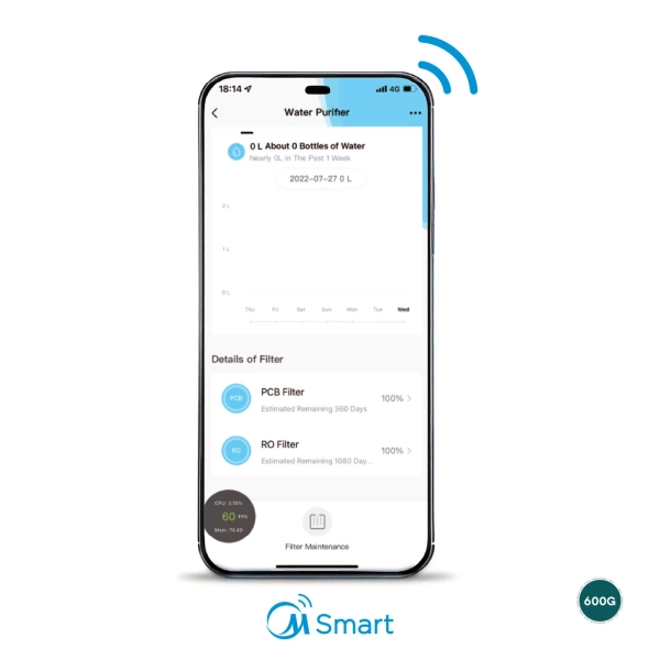 Midea 600GPD RO5 Filtr odwróconej osmozy z wkładami na 2 lata