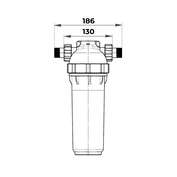 Dafi zestaw 4 korpusów narurowych 10"