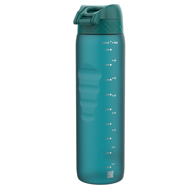 ION8 Turkusowa butelka na wodę z miarką 1000 ml