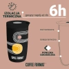 Coffee Format Niebieski kubek termiczny z motywem abstrakcyjnym 350 ml