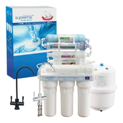 Supreme RO8 Premium Ośmiostopniowy filtr odwróconej osmozy z czarnym kranem