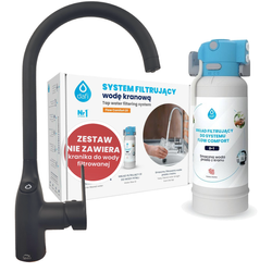 Dafi Flow Comfort D1 Podzlewowy filtr wody + bateria Como czarna