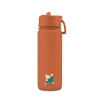 Brosky Abstract Ceglasta stalowa butelka termiczna ze słomką 550 ml