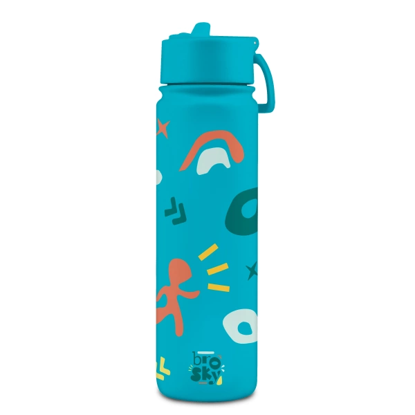 Brosky Pattern Stalowa butelka na wodę w kolorze morskim 680ml