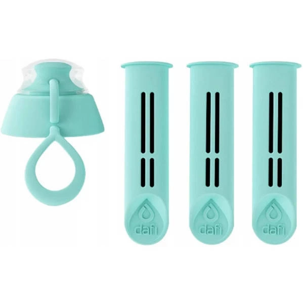 Dafi Wkład filtrujący do butelki 3 sztuki + zakrętka Miętowy
