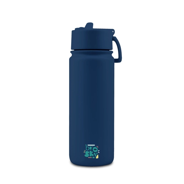 Brosky Basic Stalowa butelka na wodę w kolorze ciemnoniebieskim 550ml