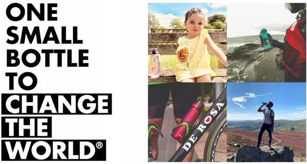 ION8 Szara butelka na wodę z miarką 500 ml