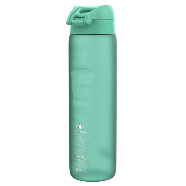 ION8 Turkusowa butelka na wodę z miarką motywacyjną 1000 ml