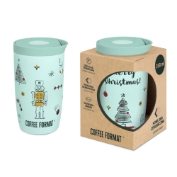 Coffee Format Miętowy kubek termiczny z motywem świątecznym 350 ml