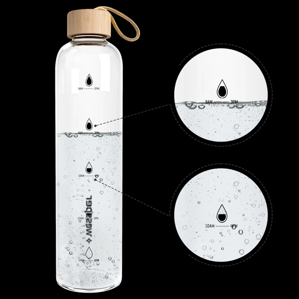 Wessper Activemax Crystalline 1L szklana butelka motywacyjna