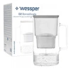 Wessper AquaMax Crystalline 3,3L Szary szklany dzbanek filtrujący 