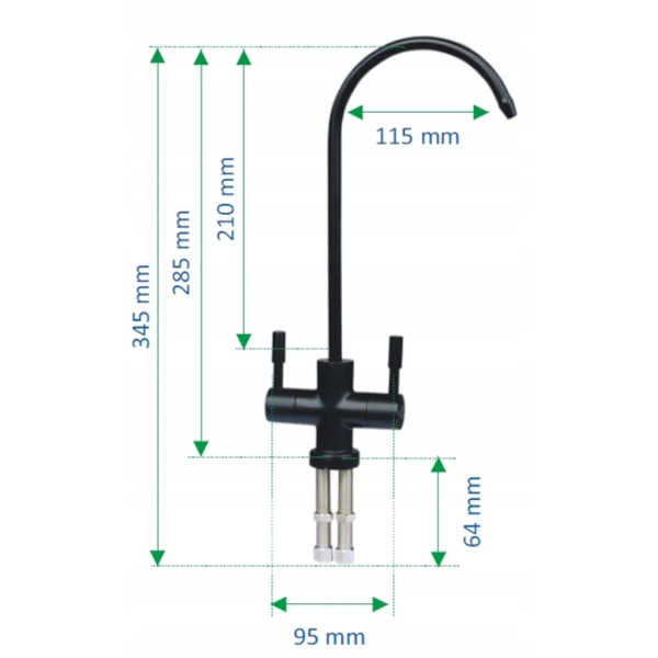 Supreme RO6 Premium Sześciostopniowy filtr odwróconej osmozy z czarnym kranem