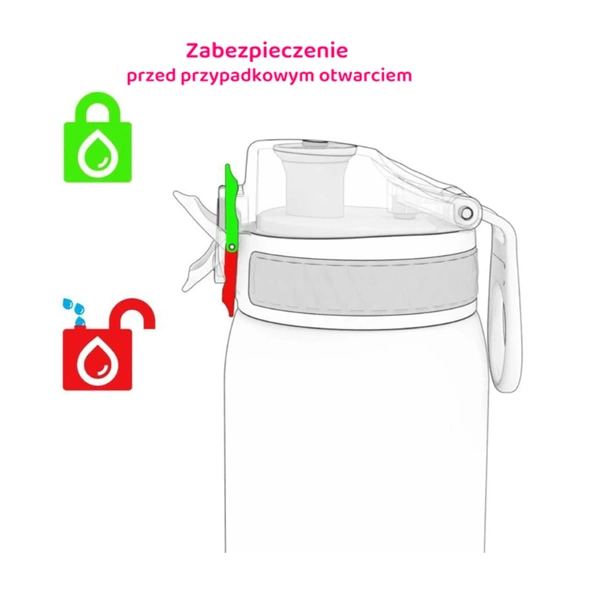 ION8 Różowa butelka na wodę z miarką 750 ml