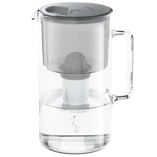 Wessper AquaClassic Crystalline 3L Szary szklany dzbanek filtrujący