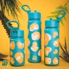Brosky Wild Niebieska butelka na wodę z nadrukiem w motyw zwierzęcy 550 ml