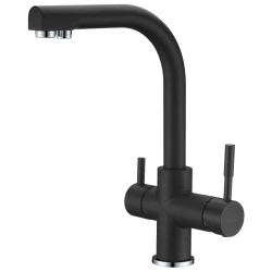 Blue Water Alabama 44 Czarna Trójdrożna bateria kuchenna