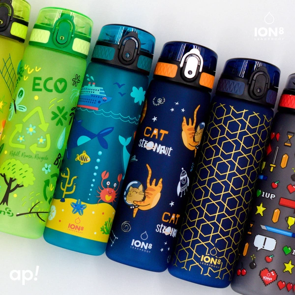 ION8 Różowa butelka na wodę w jednorożce 500 ml