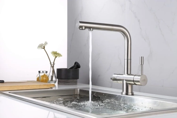 Blue Water Zara Inox Trójdrożna bateria kuchenna