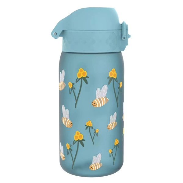 ION8 Niebieska butelka na wodę w pszczoły i kwiaty 350 ml