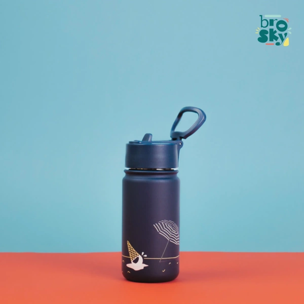 Brosky O. Granatowy bidon termiczny na wodę 450 ml