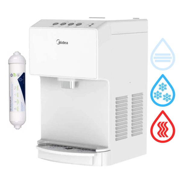 Midea JS1844T WHITE Nablatowy dystrybutor wody + filtr wody AQS Watersafe 2.5