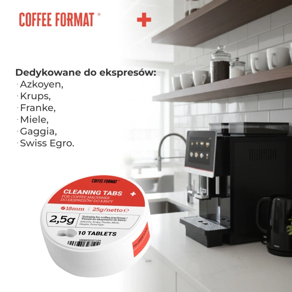 Coffee Format Cleaning Tabs+ 10x2,5g Tabletki do czyszczenia ekspresów