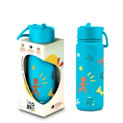Brosky Pattern Stalowa butelka na wodę w kolorze morskim 550ml