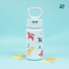 Brosky Kids Miętowa butelka na wodę dla dzieci w dinozaury 450 ml