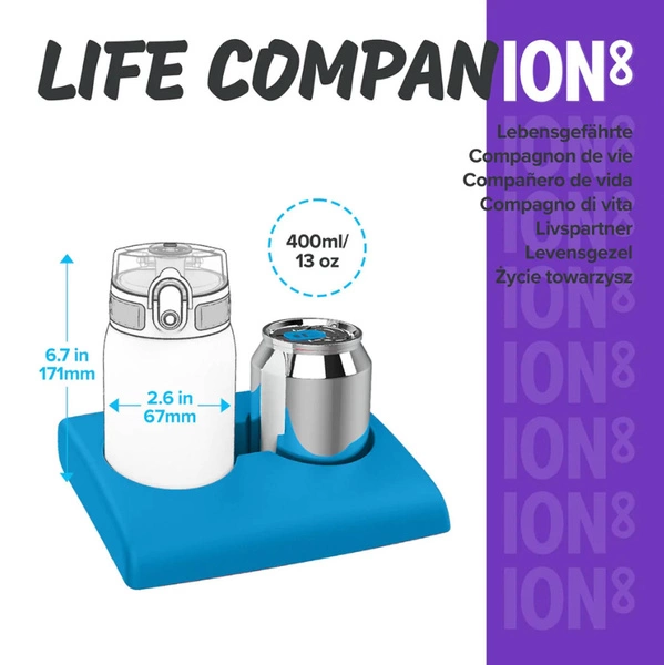 ION8 Zielona butelka na wodę ze stali nierdzewnej w jabłka 400 ml