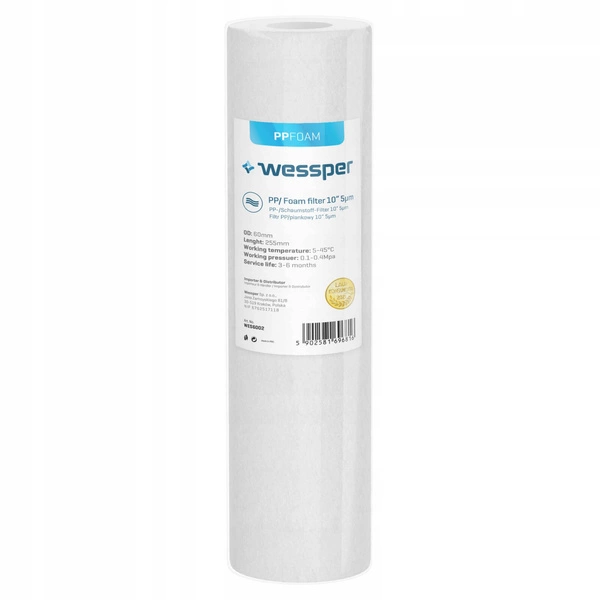 Wessper Pojedynczy korpus filtr wstępny wody 3/4"