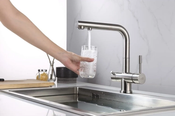 Blue Water Zara Inox Trójdrożna bateria kuchenna