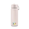 Brosky Abstract Różowa stalowa butelka termiczna ze słomką 550 ml